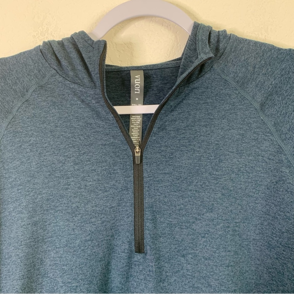 Vuori Mens blue Ponto performance 1/4 zip up hoodie M V244 - Picture 5 of 9